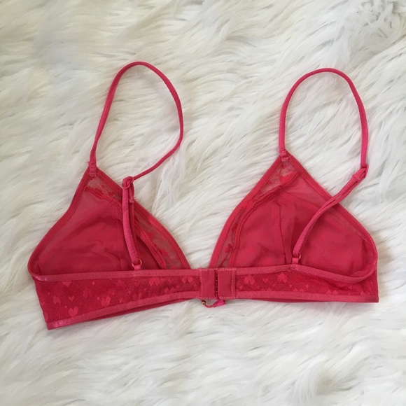 Free People Pink Heart Pattern Bralette - Picture 5 of 8